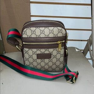 Monogram Beige and Brown Messenger mini  Bag